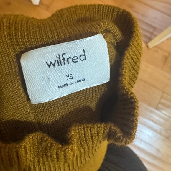 Aritzia Wilfred Carré Wool Dress in Tamarind - Picture 5 of 6